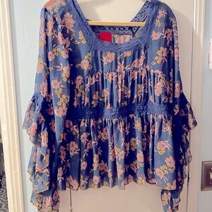 NWOT V Christina size extra large sheer blouse